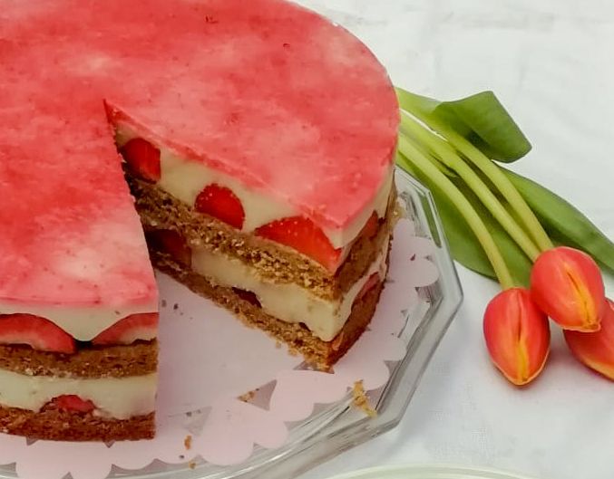 Ausschnitt Erdbeertorte (Rezepteseite)