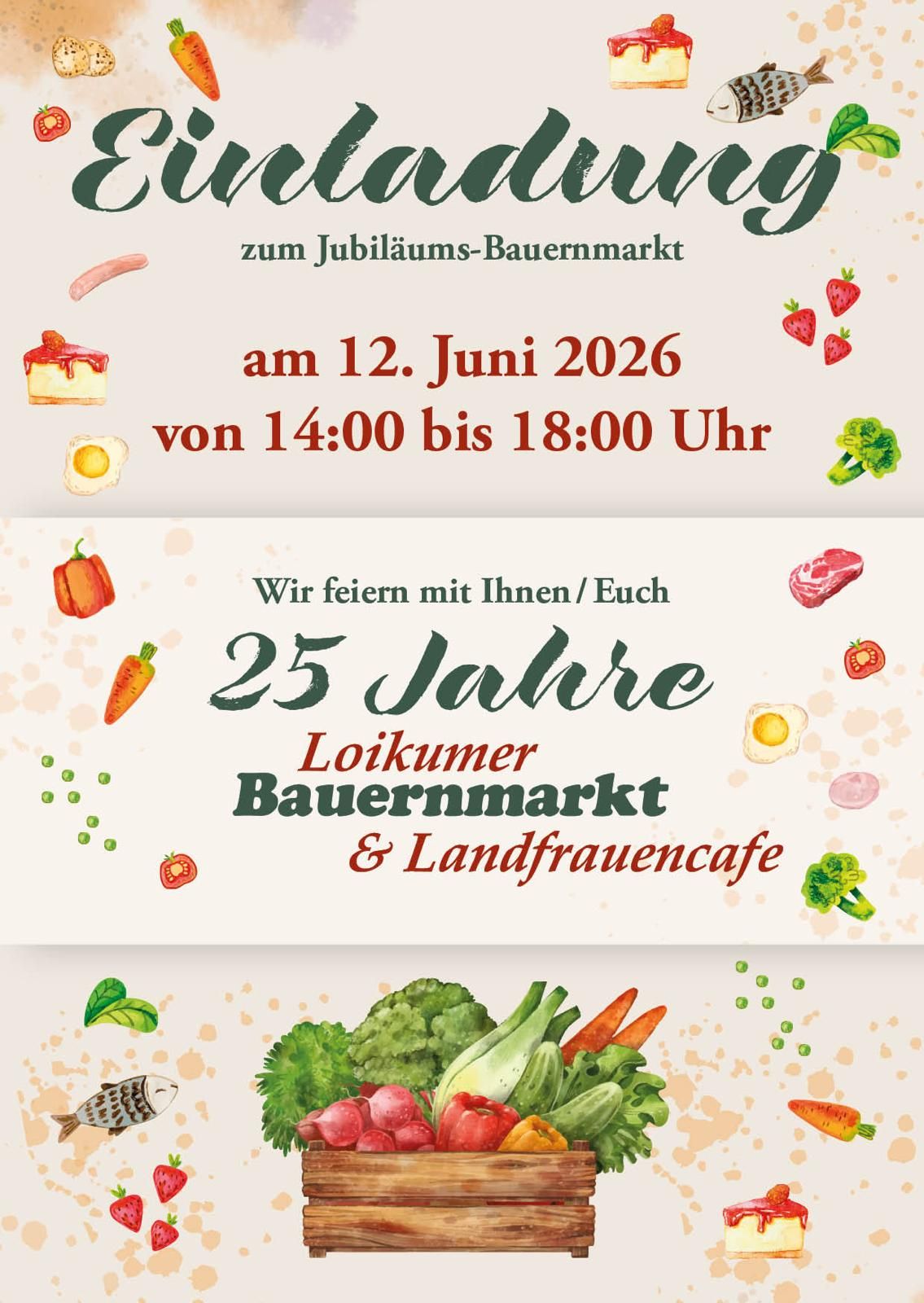 Plakat Jubiläums-Bauernmarkt Loikum